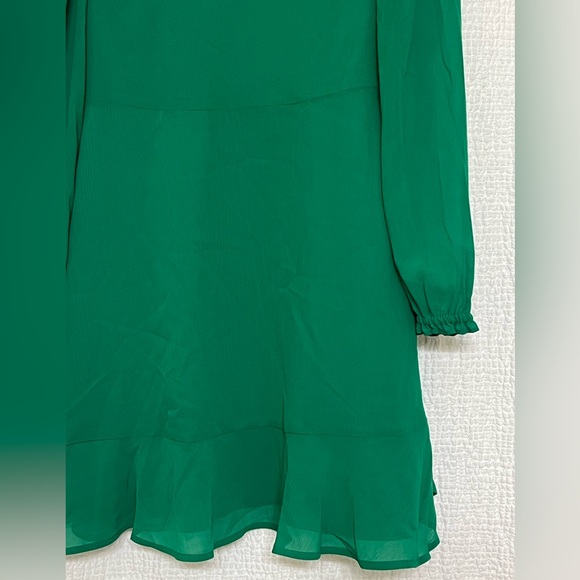 J. Crew NWT Vibrant Green Long Sleeve Dress - Picture 2 of 6